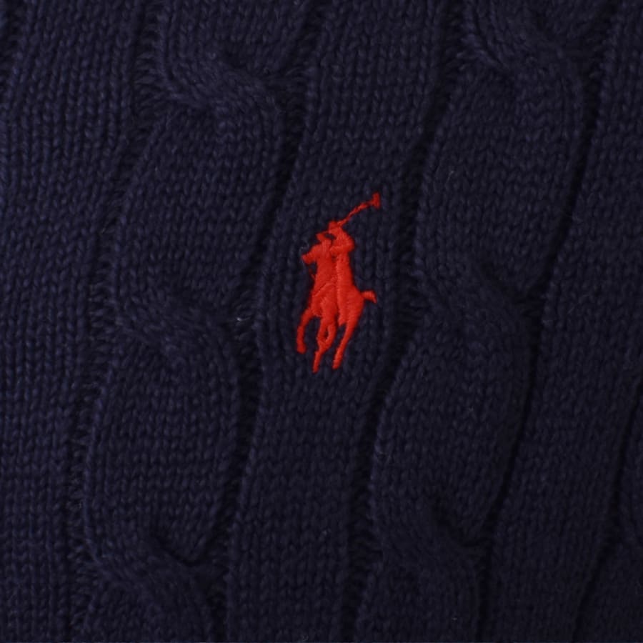 Ralph lauren navy half zip jumper online